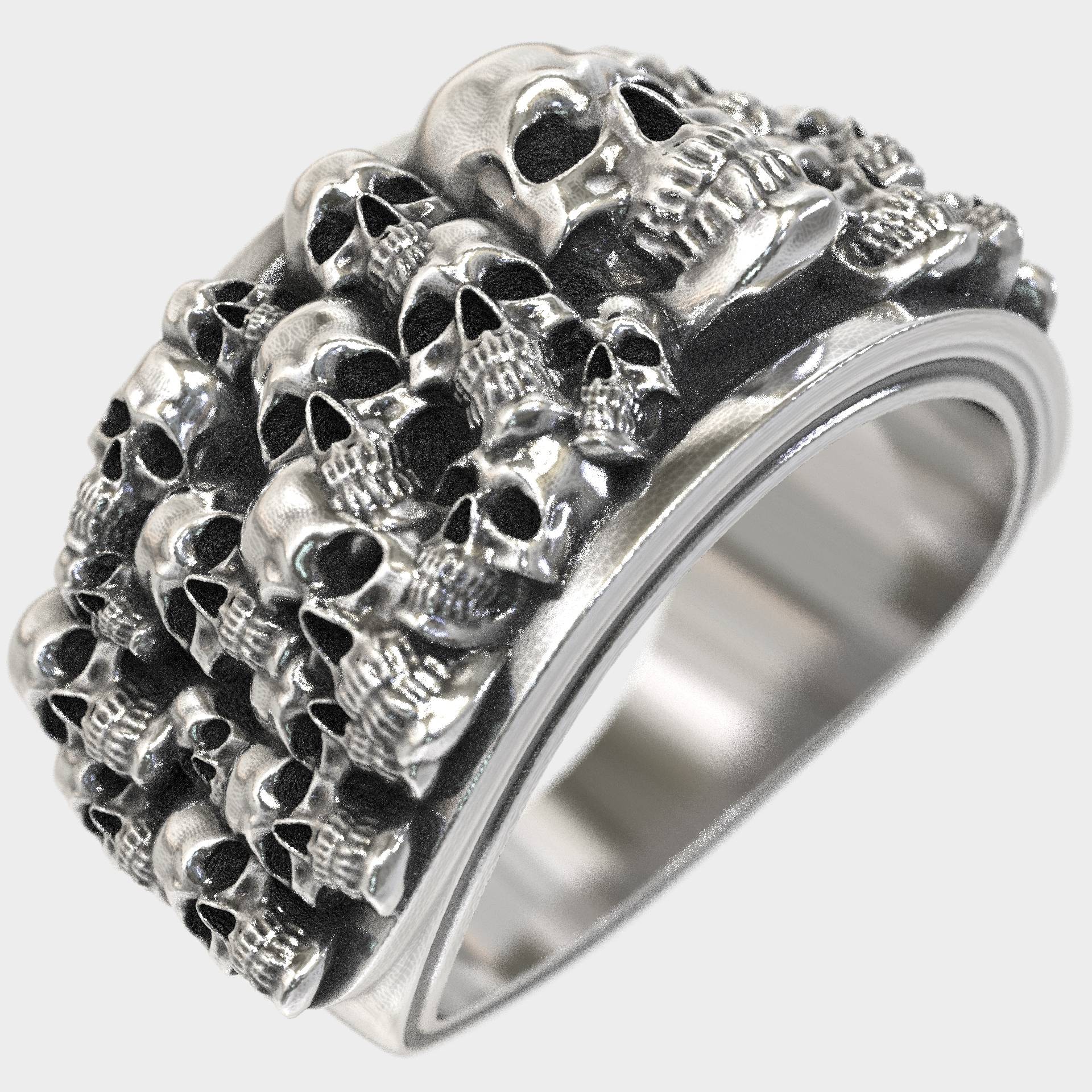 Artisan Silver Biker Ring for Men DarkRebel