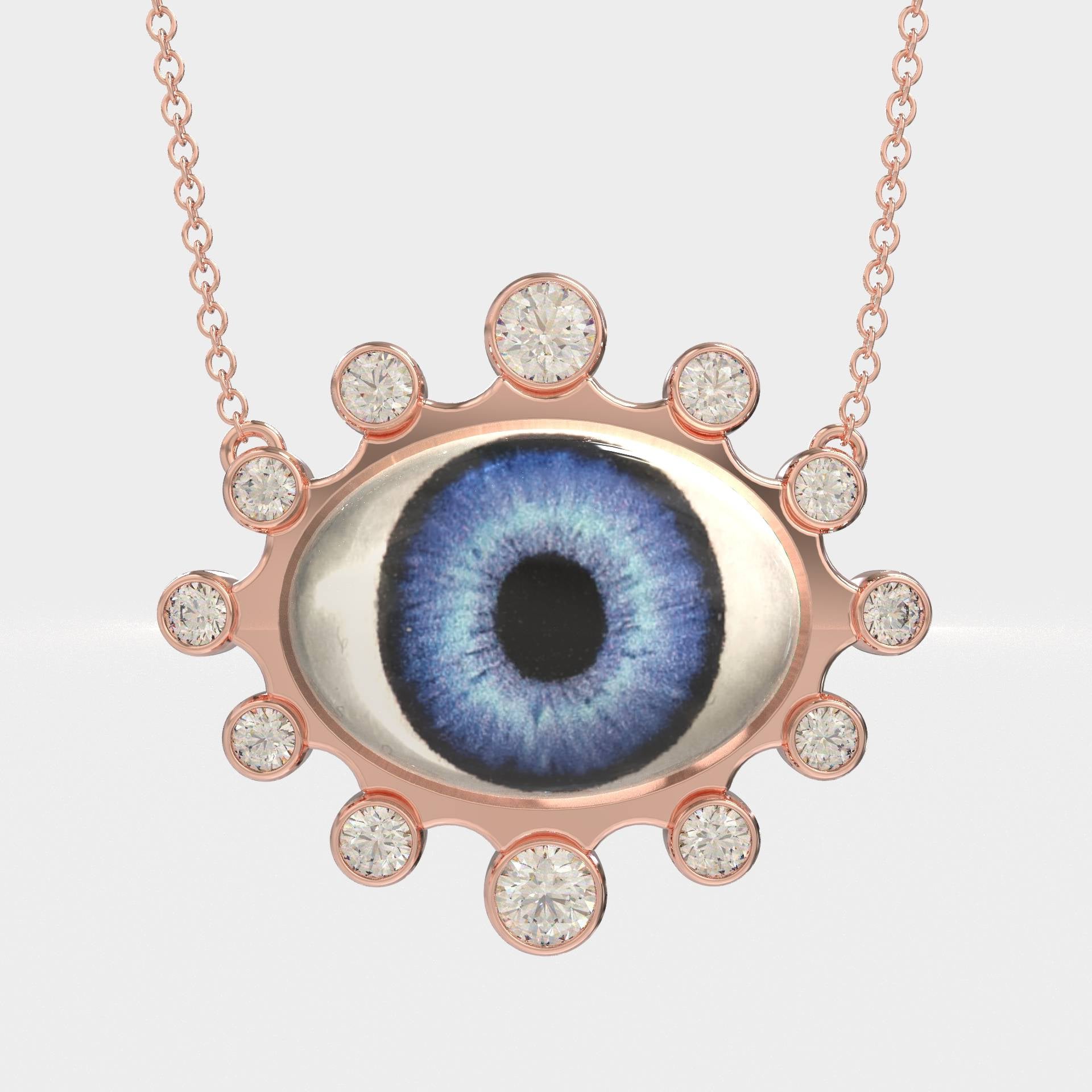 Charming Women's Greek Evil Eye Pendant