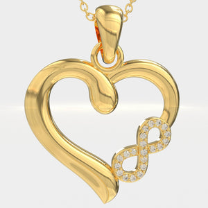 Romantic Heart Infinity Pendant Gift