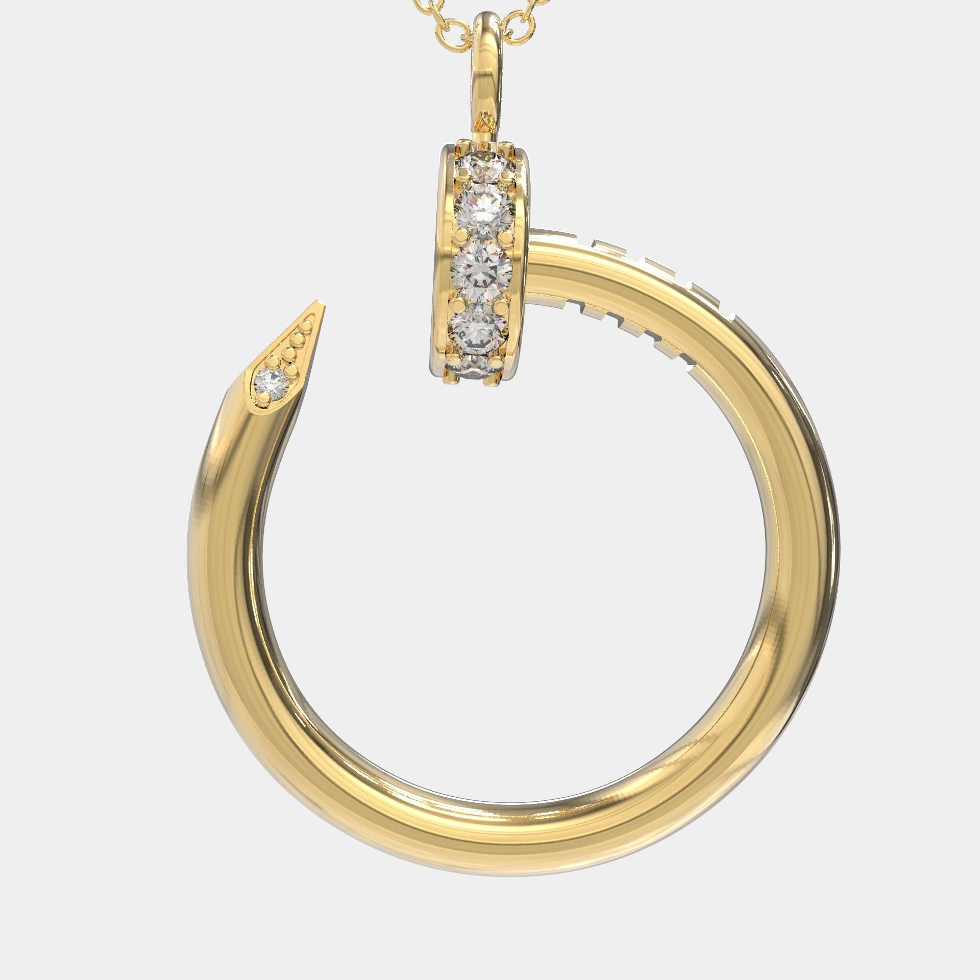 Anchor of Elegance Modern Hook Pendant