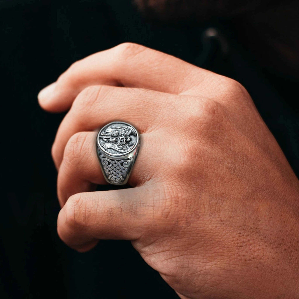 Christian Silver Angelic Protection Ring