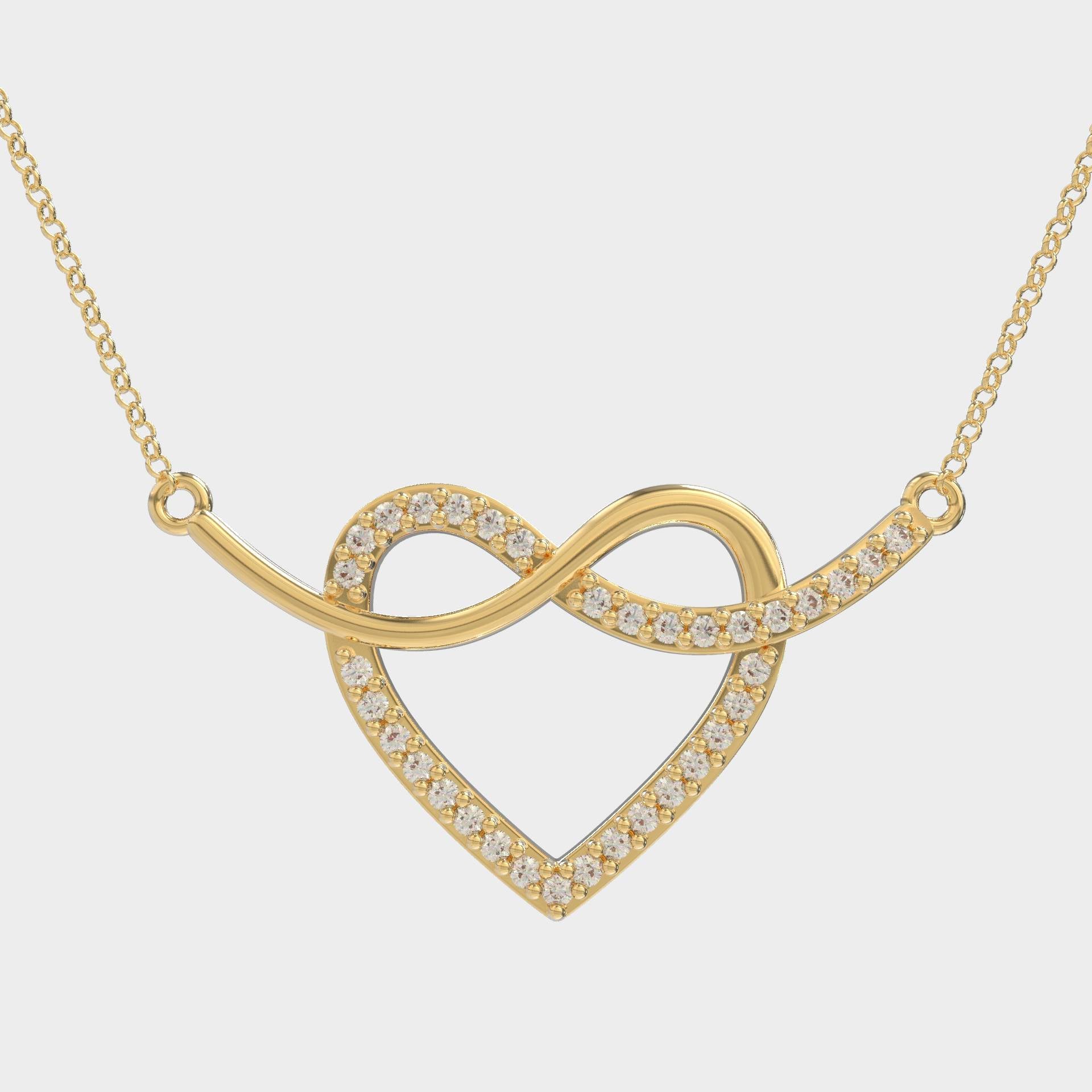 Eternity Embrace Heart & Infinity Pendant