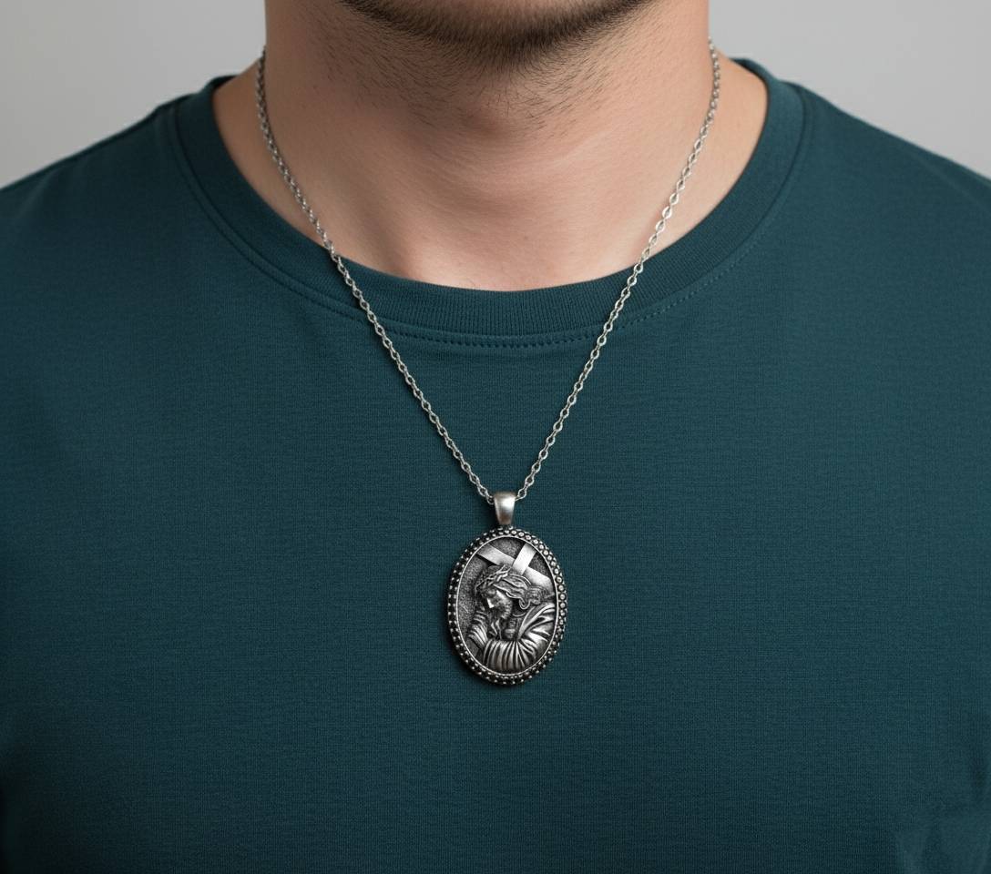 Christian Silver 925 Jesus Cross Pendant