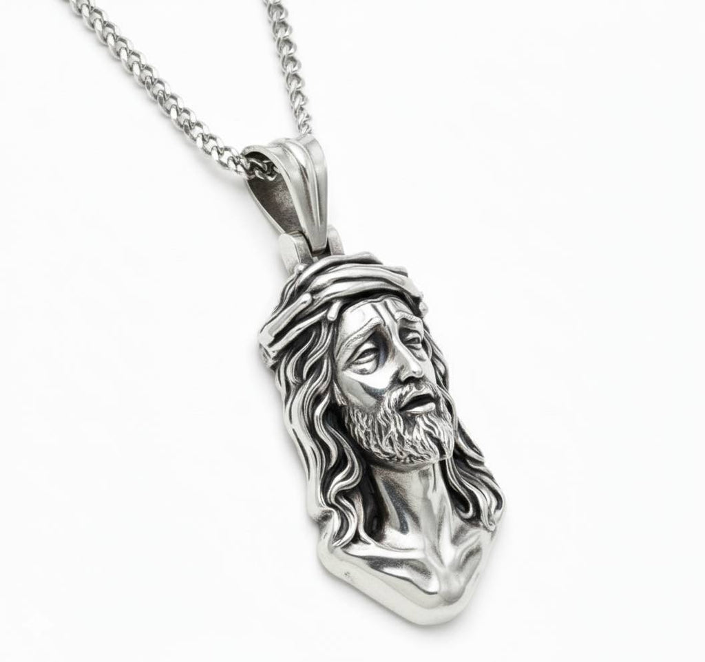 Premium Christian925 Silver Jesus Face Pendant