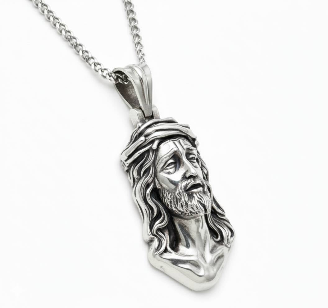Premium Christian925 Silver Jesus Face Pendant