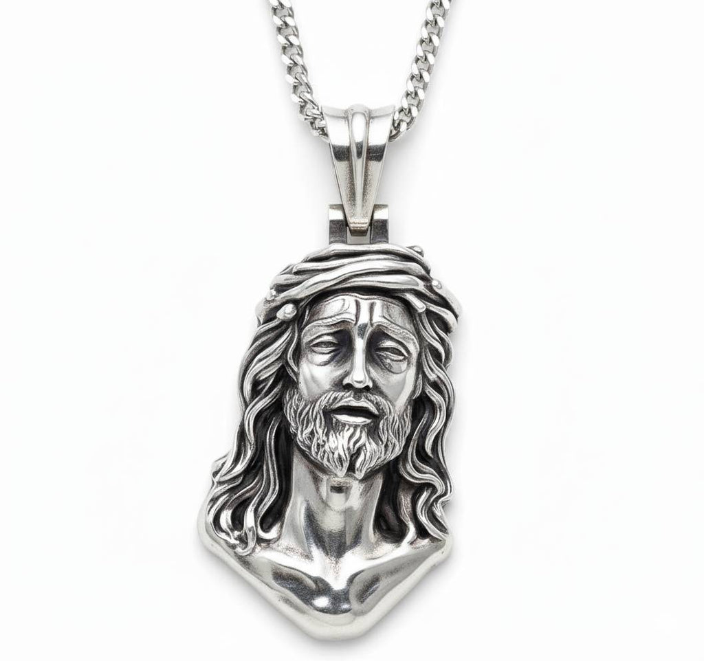 Premium Christian925 Silver Jesus Face Pendant