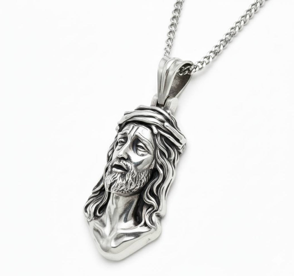 Premium Christian925 Silver Jesus Face Pendant