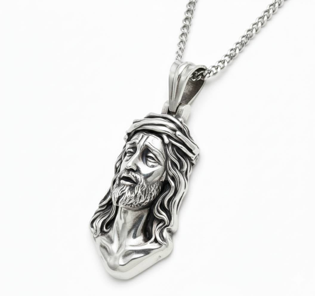 Premium Christian925 Silver Jesus Face Pendant