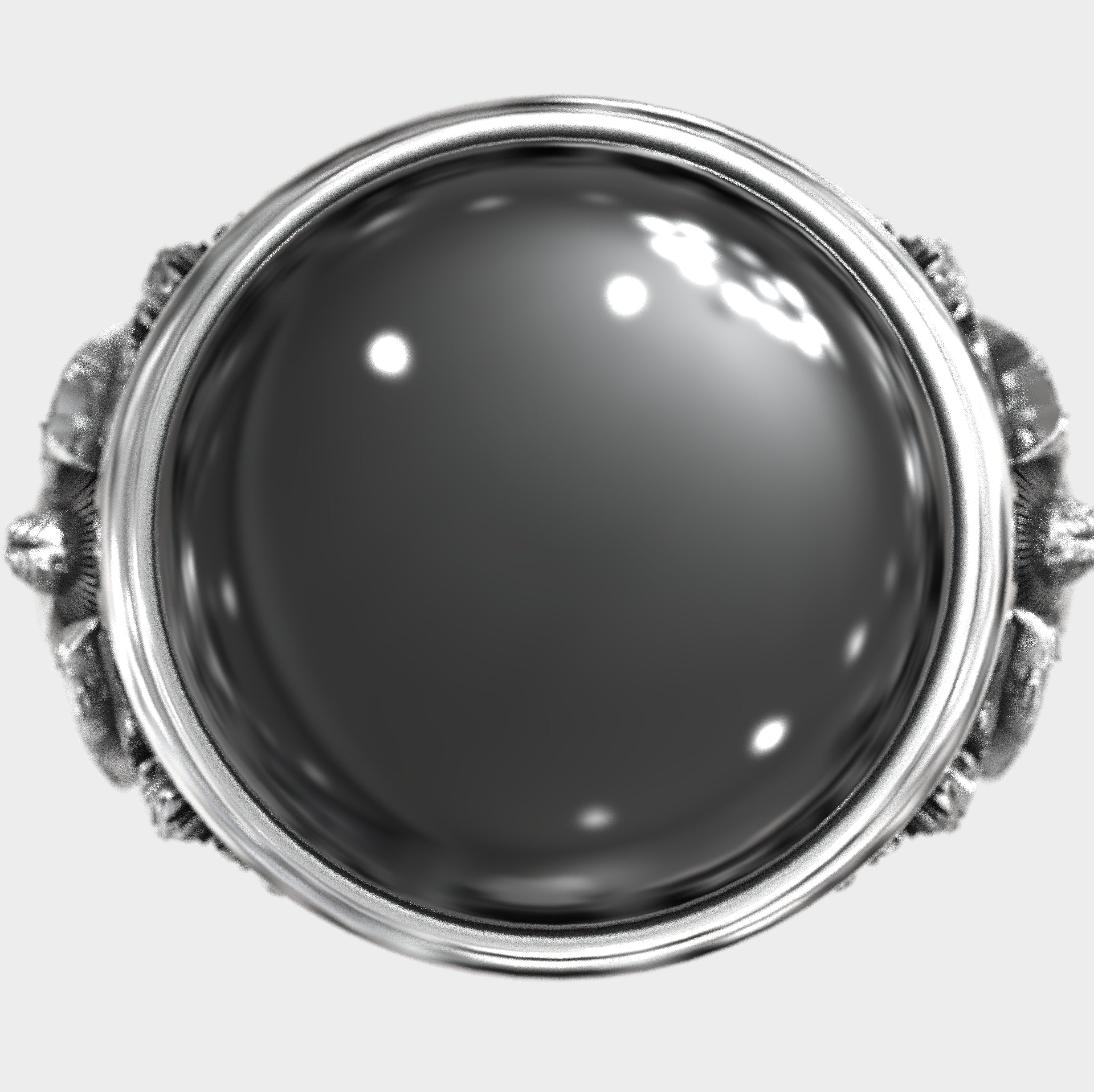 Archangel Michael Guardian Ring - 925 Sterling Silver & Black Onyx