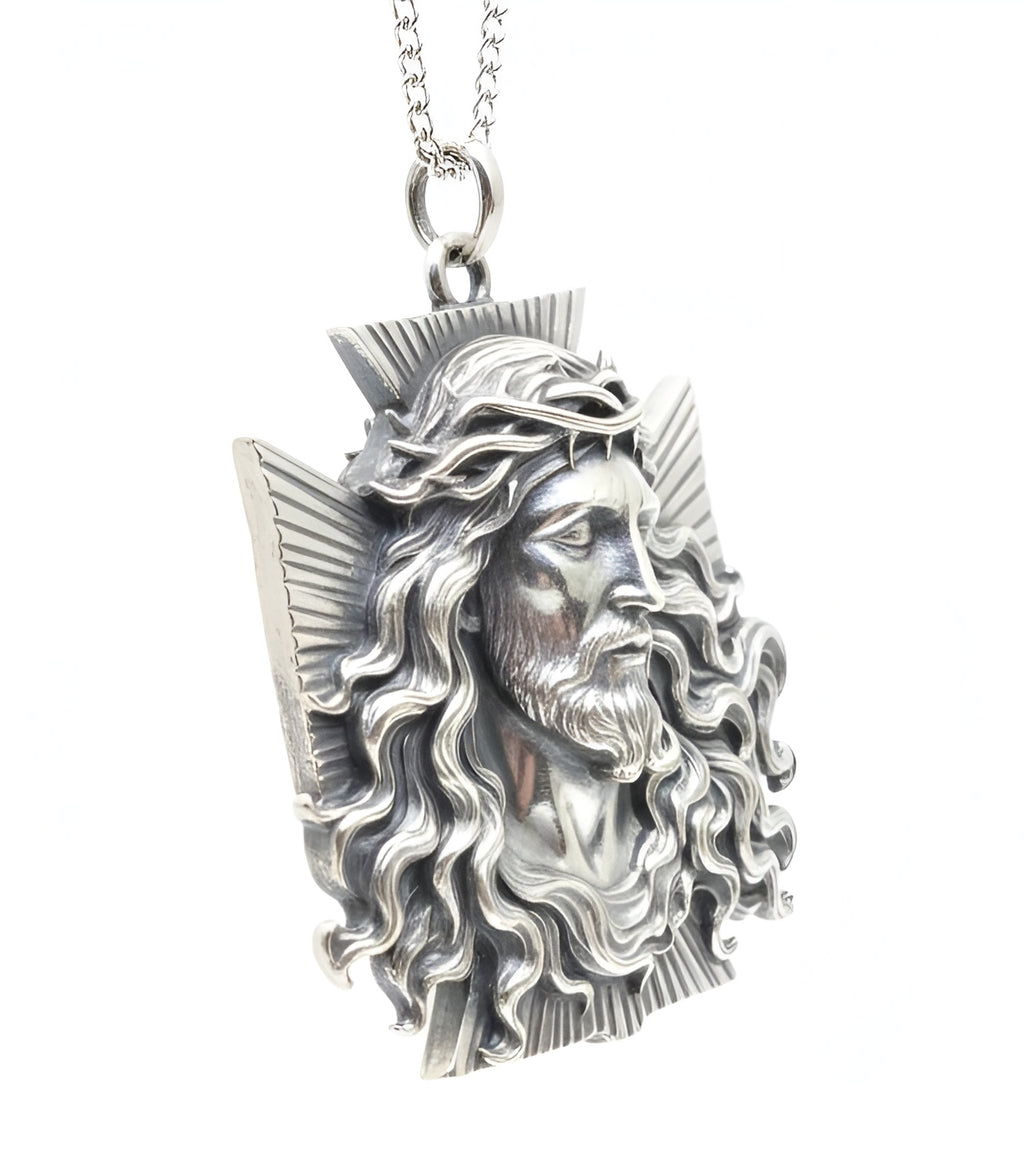 Religious Gift Silver Christian  Jesus Cross Pendant