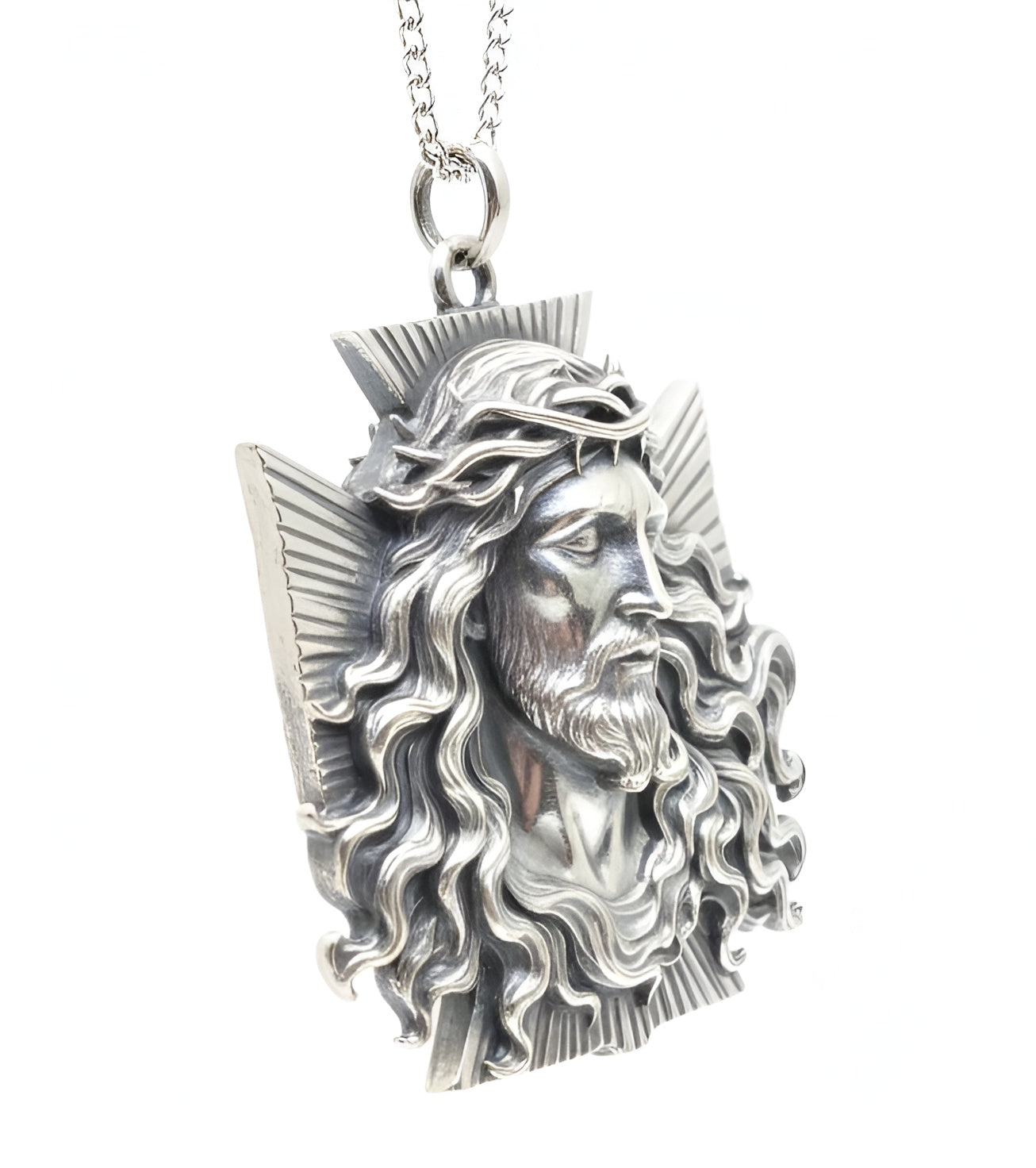 Religious Gift Silver Christian  Jesus Cross Pendant