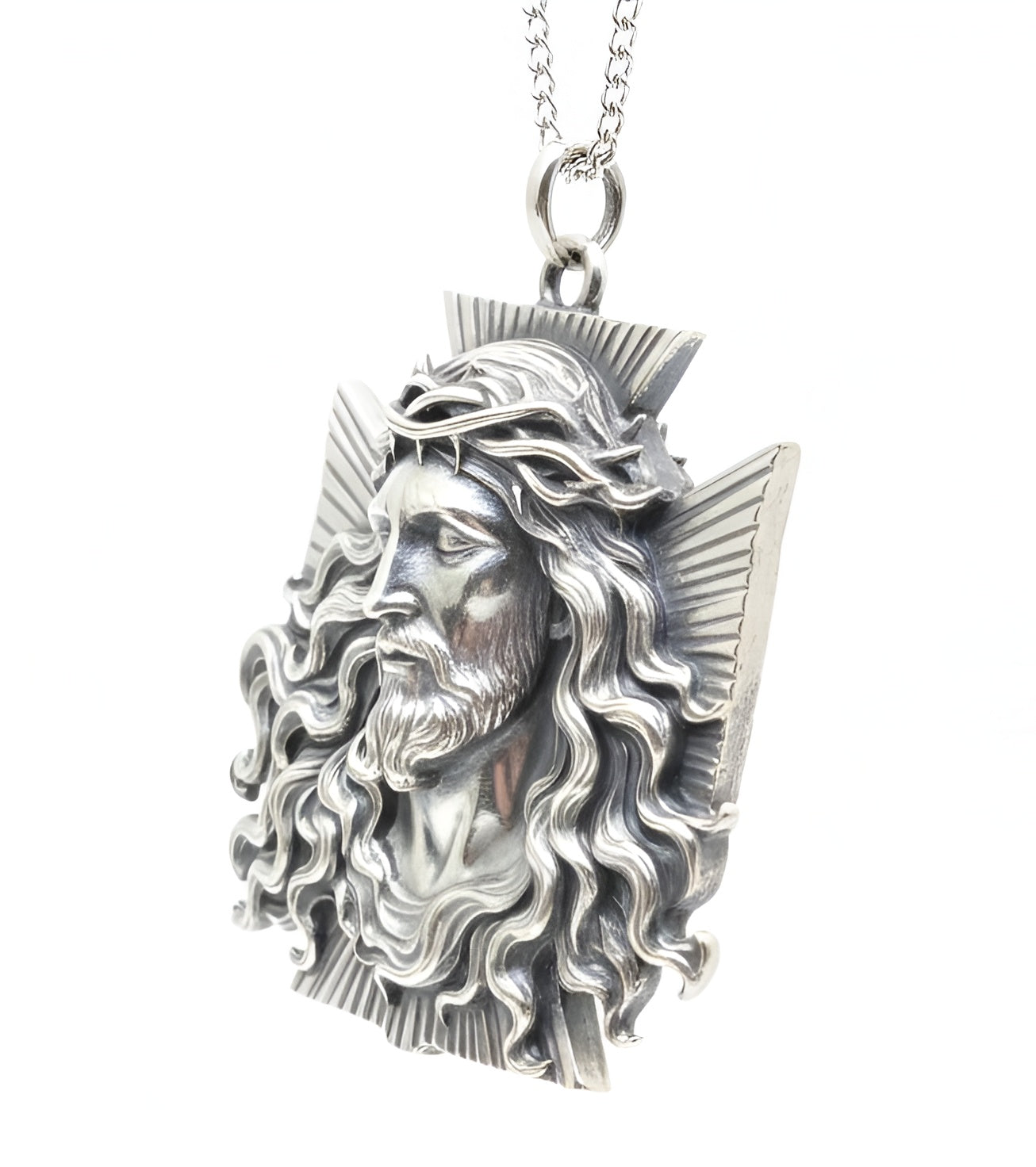 Religious Gift Silver Christian  Jesus Cross Pendant