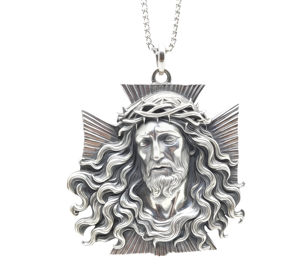 Religious Gift Silver Christian  Jesus Cross Pendant