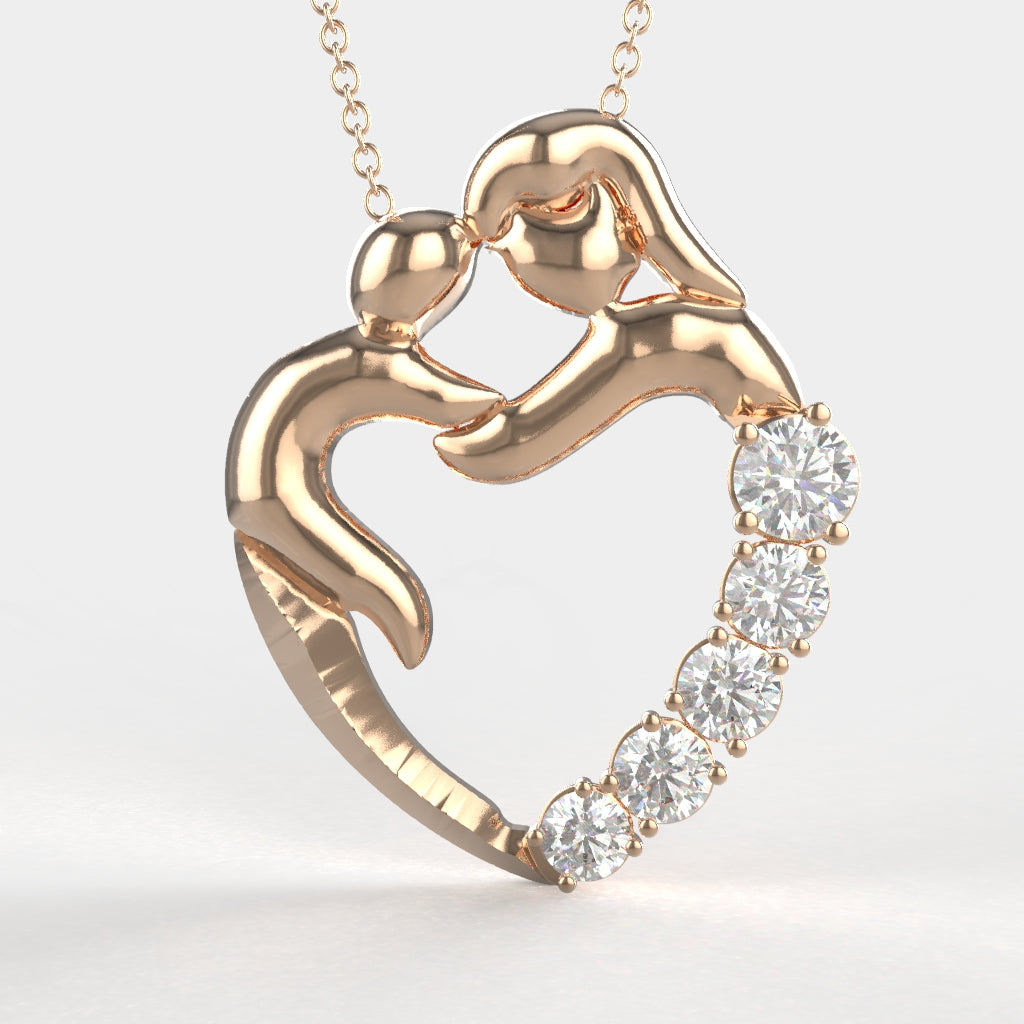 New Mom Gift - Elegant Heart Pendant