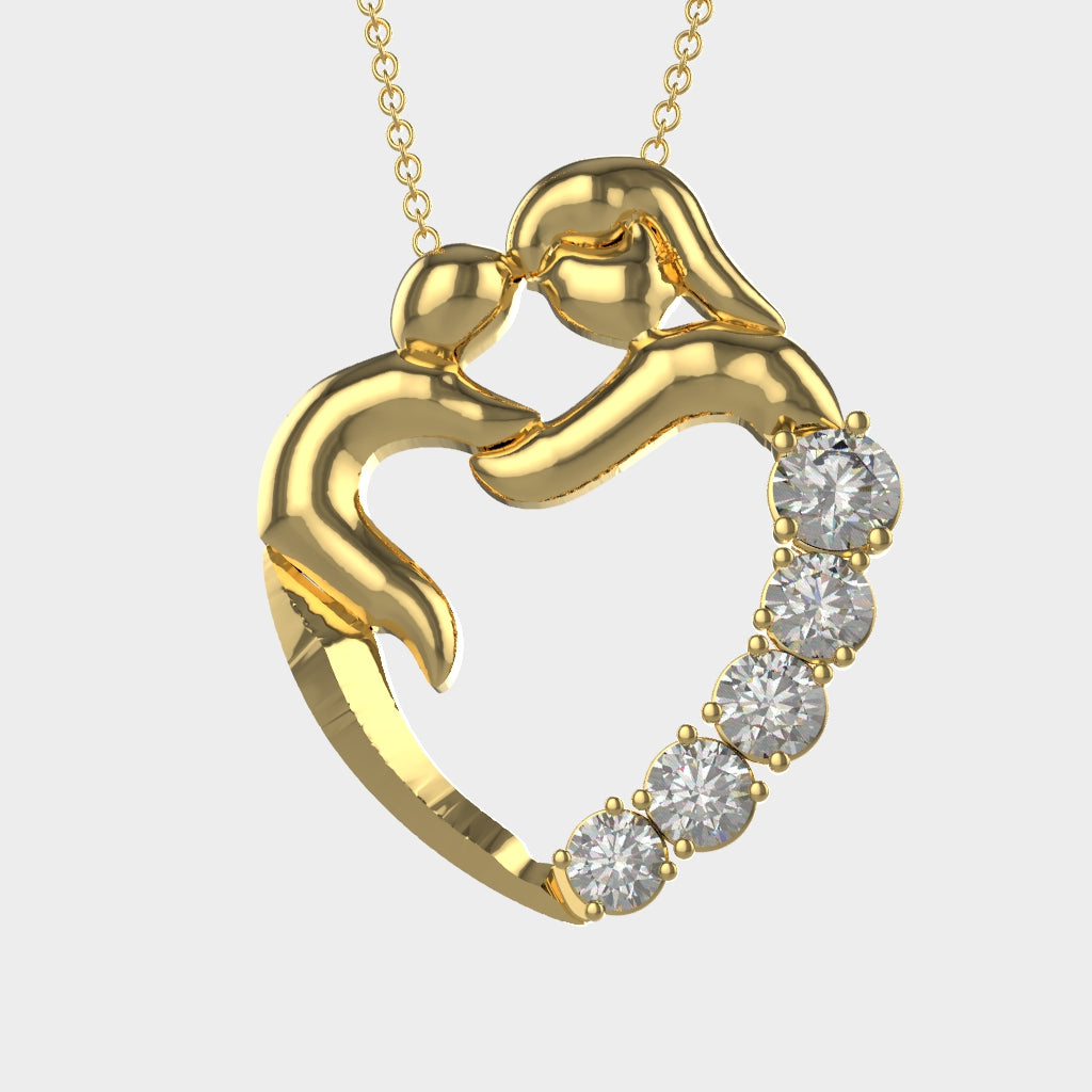 New Mom Gift - Elegant Heart Pendant