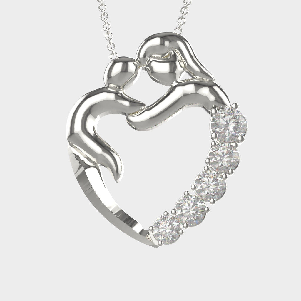 New Mom Gift - Elegant Heart Pendant