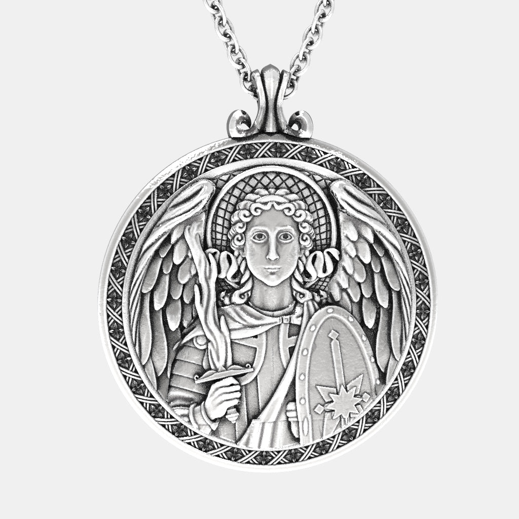 Sacred Sentinel Archangel Michael Necklace