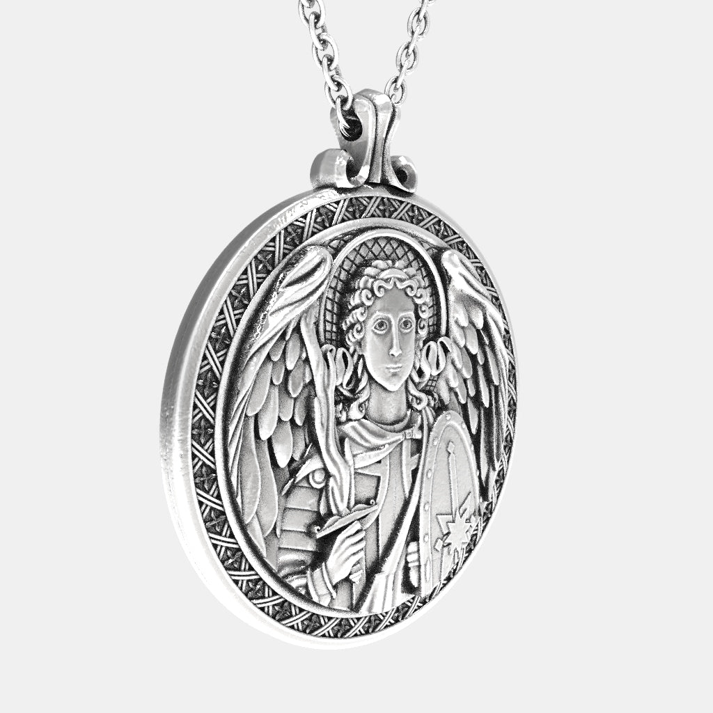 Sacred Sentinel Archangel Michael Necklace