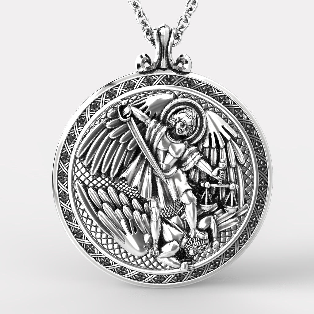 Guardian Angel: St. Michael 925 Silver Protection Necklace