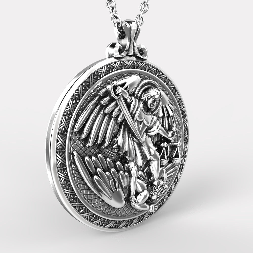 Guardian Angel: St. Michael 925 Silver Protection Necklace