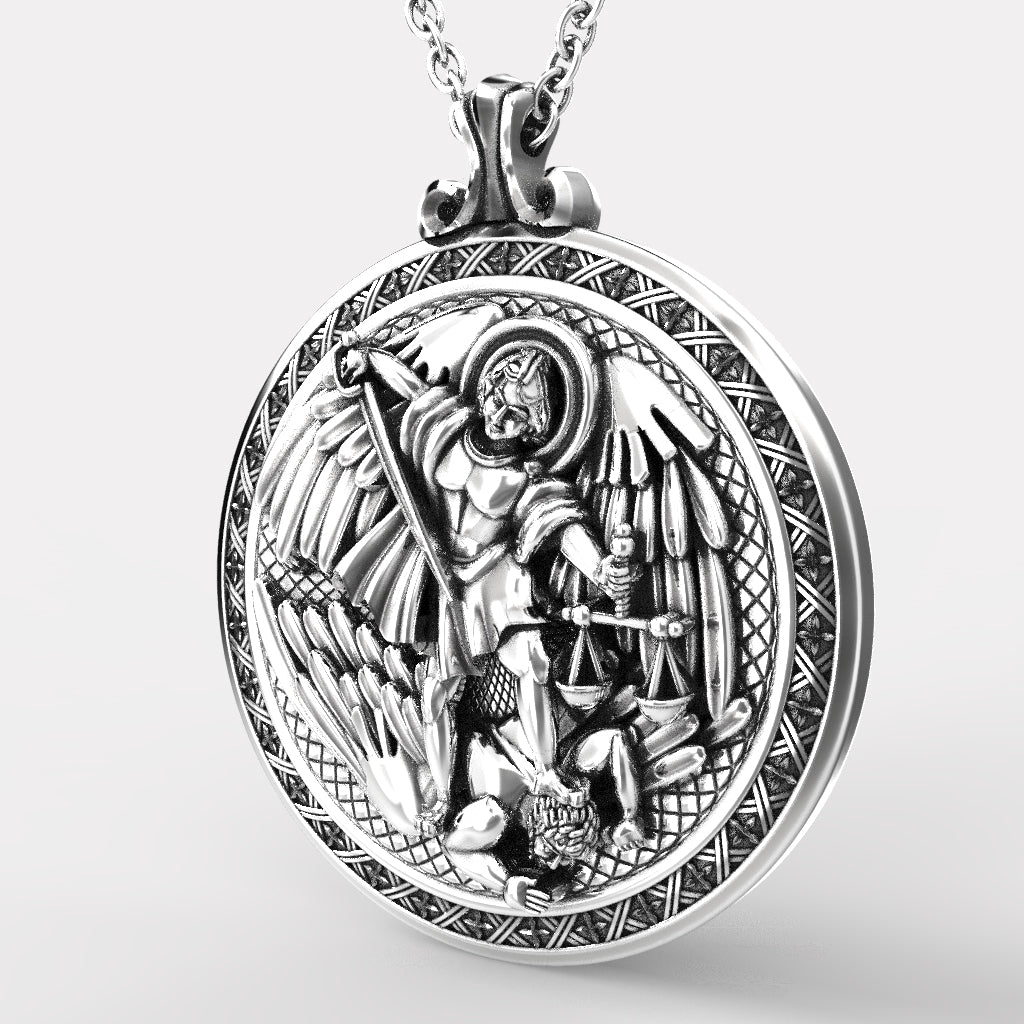 Guardian Angel: St. Michael 925 Silver Protection Necklace