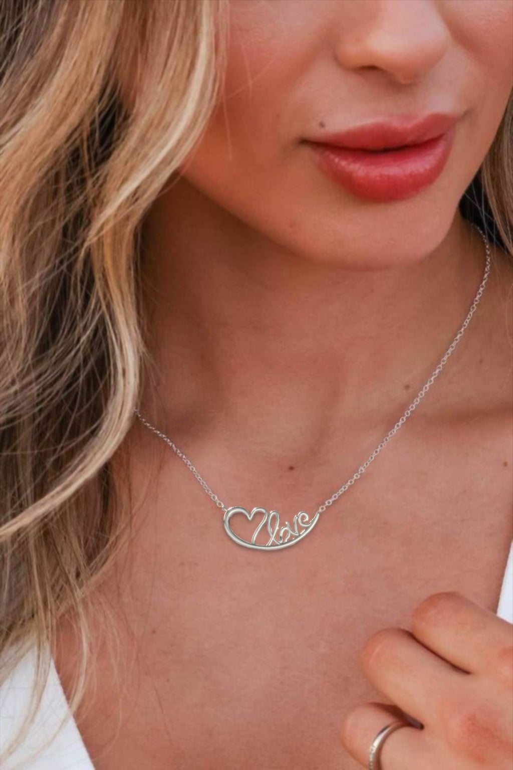"Love" Script Pendant Necklace