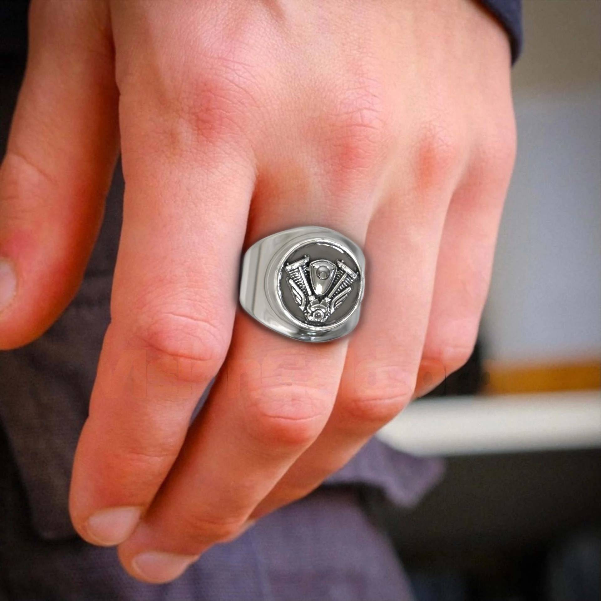 Mens Biker Ring Wild Spirit