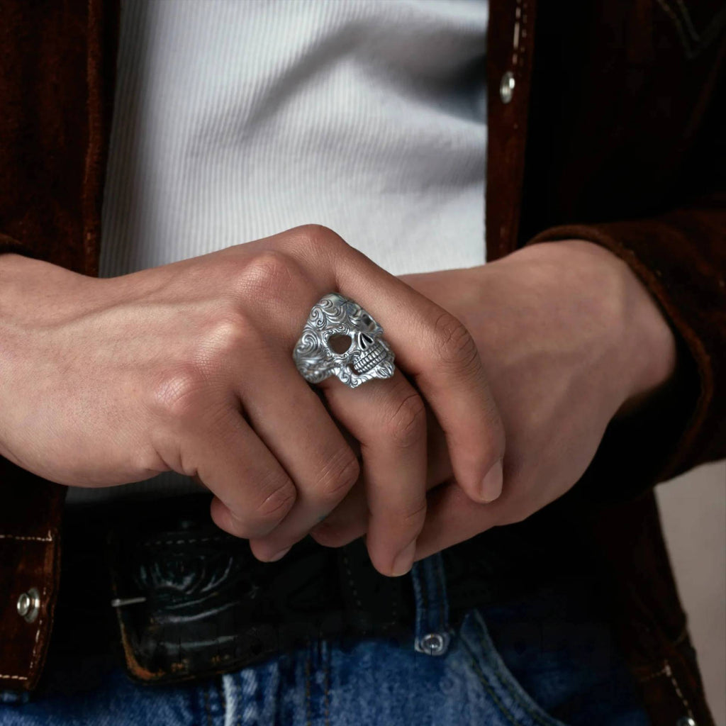 Memento Mori Skull Ring Handcrafted Elegance