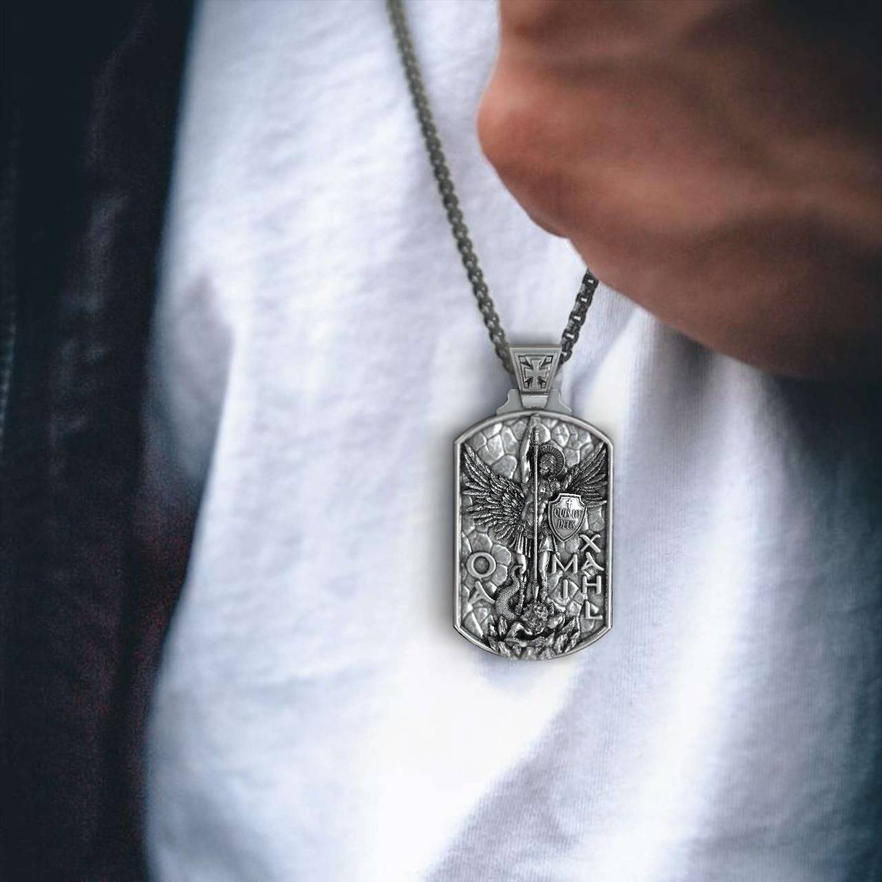 Christian Archangel Michael Pendant Necklace