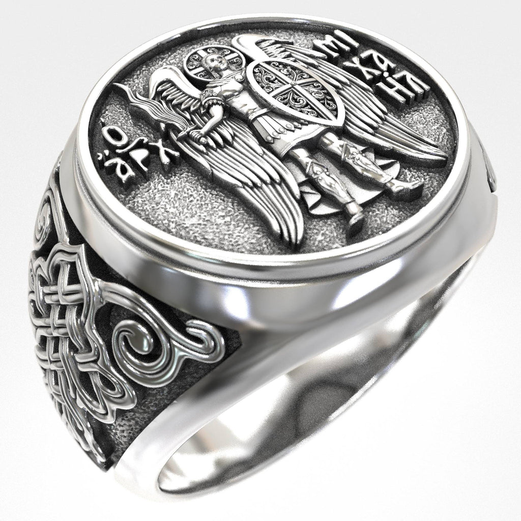Religious Archange St Michael Signet Ring