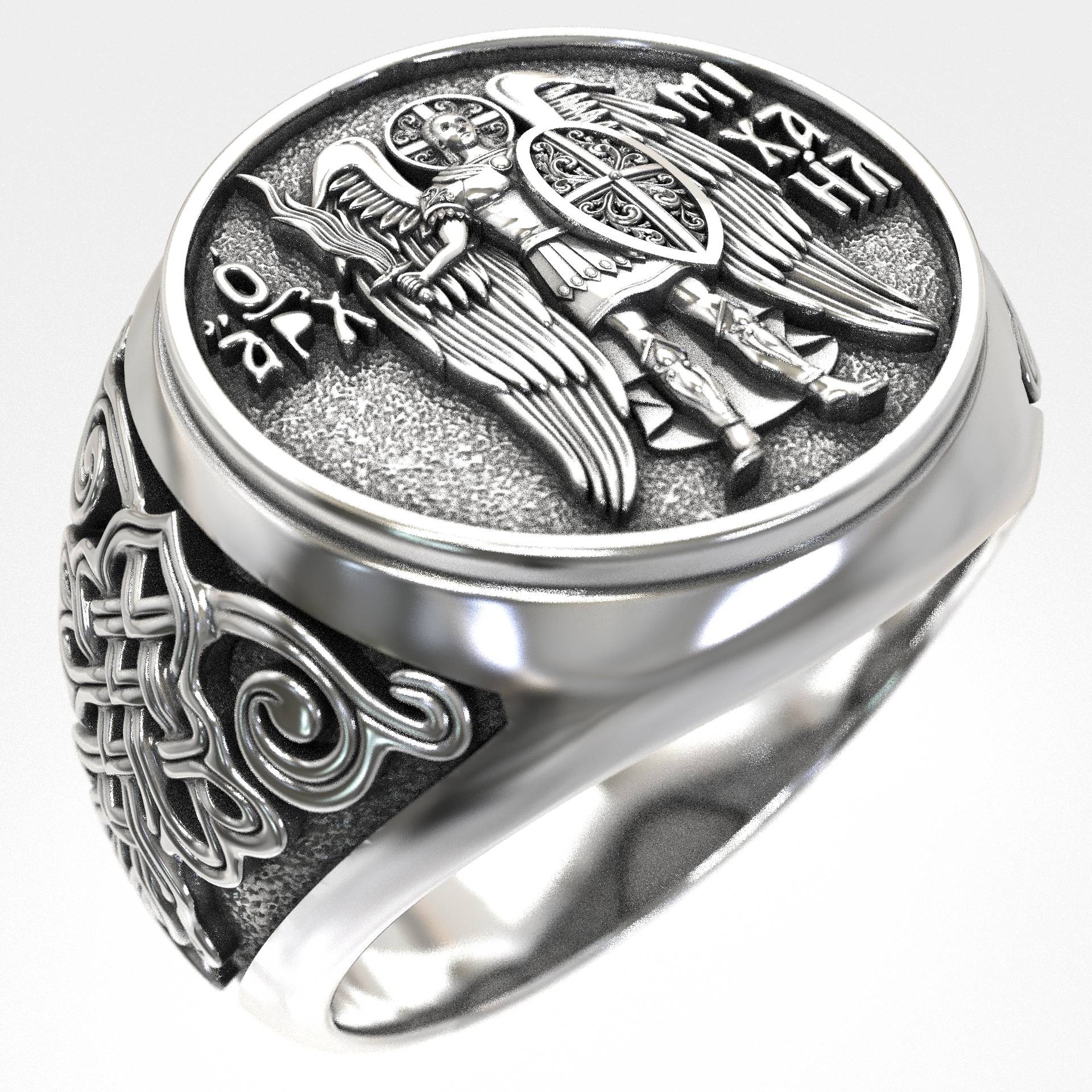 Religious Archange St Michael Signet Ring
