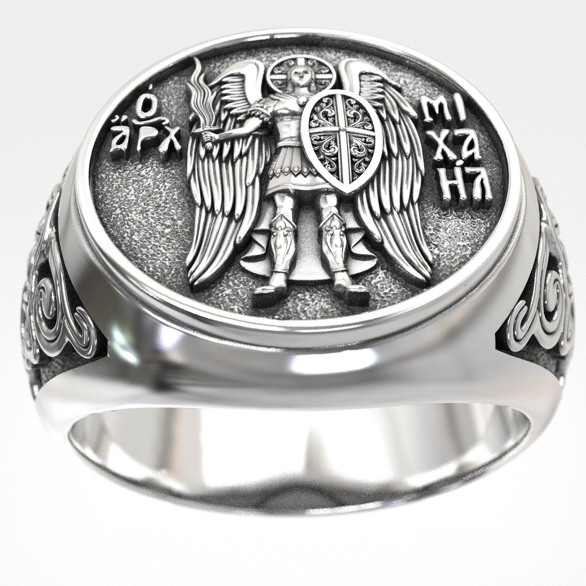 Religious Archange St Michael Signet Ring