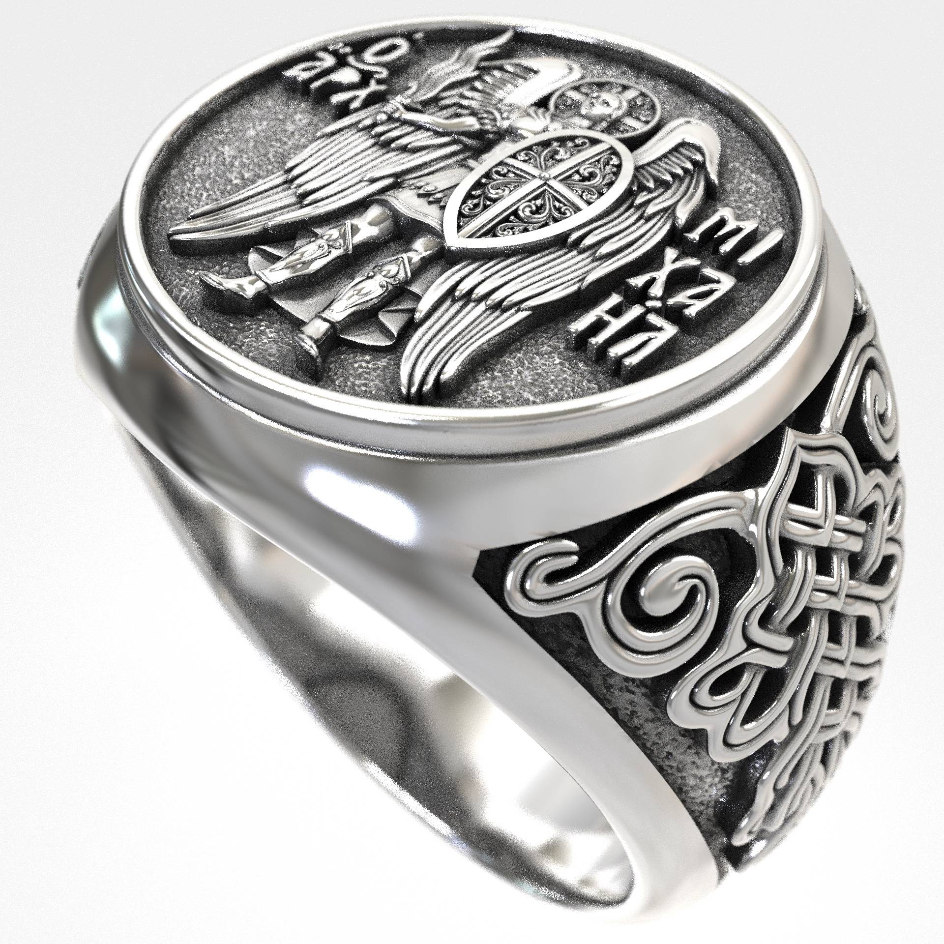 Religious Archange St Michael Signet Ring