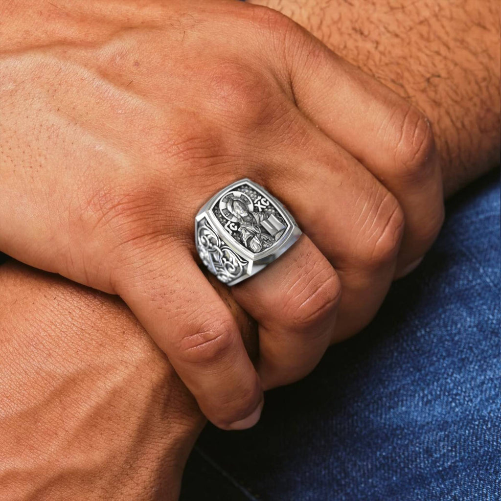 Religious Signet Ring Jesus Christ