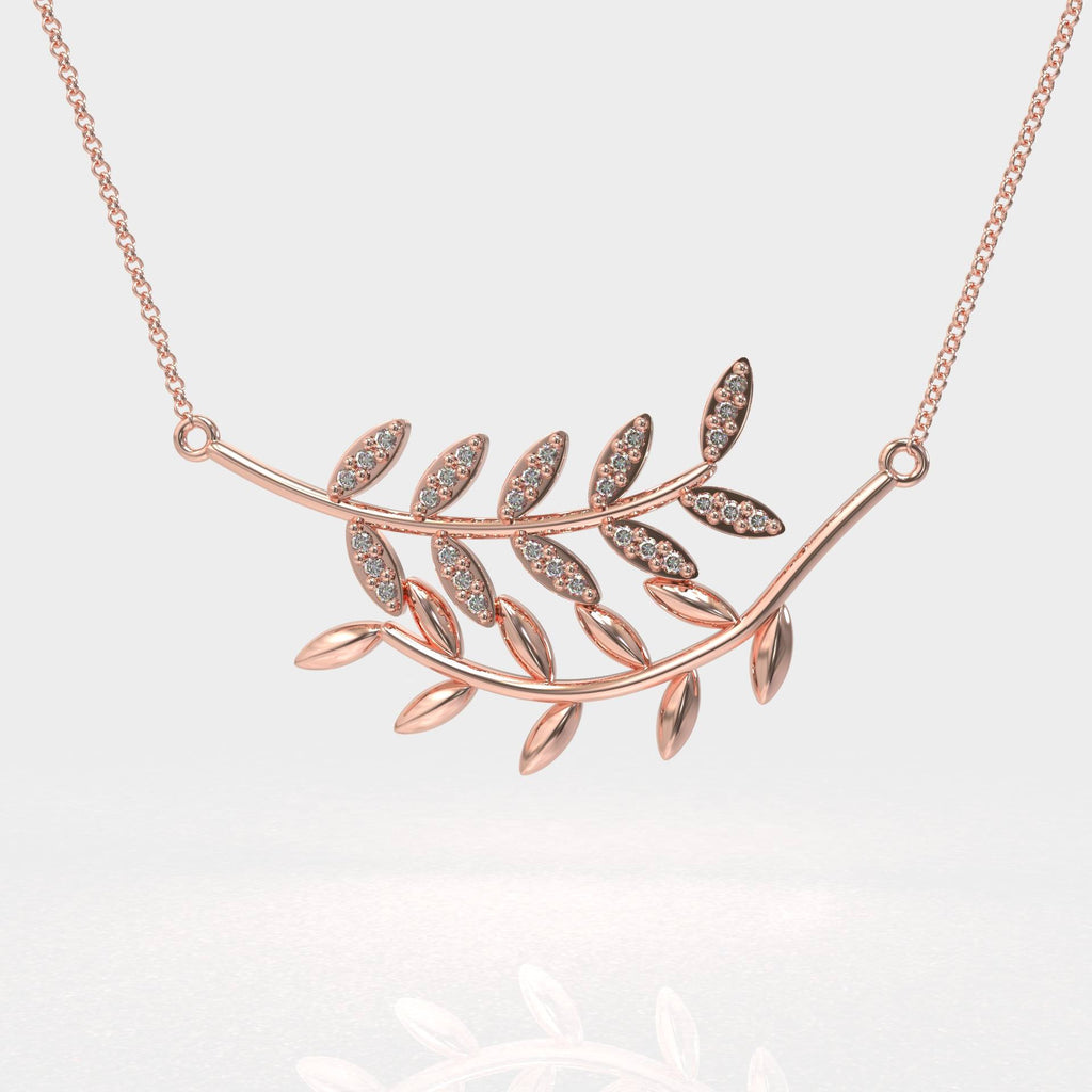 Elegant Silver Olive Leaf Pendant