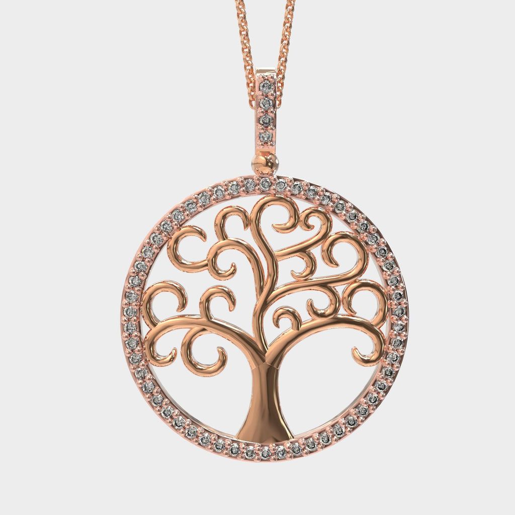 Luxury Tree of Life Necklace – Custom Gold & Stones
