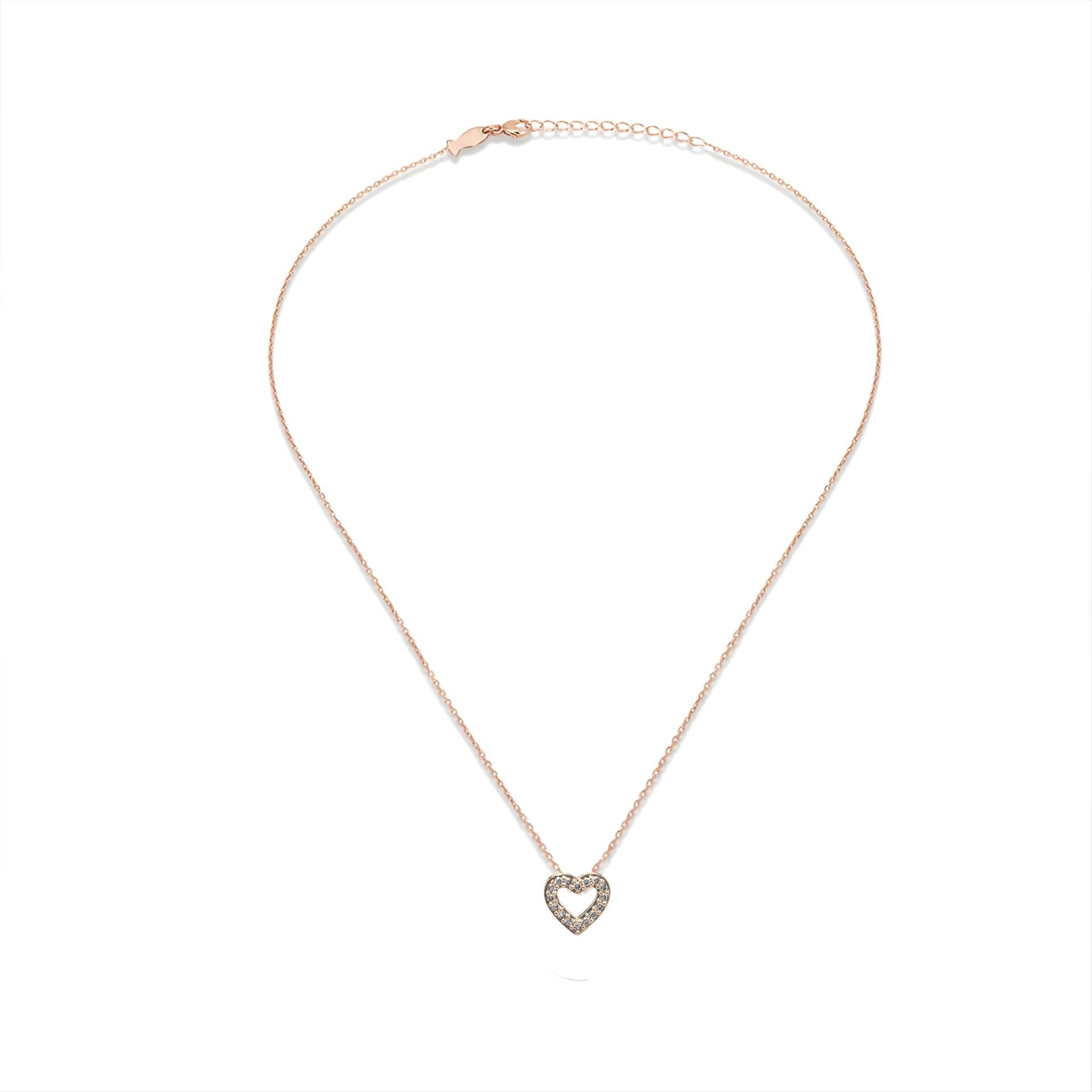 Valentine Gift Minimal Heart Pendant Necklace