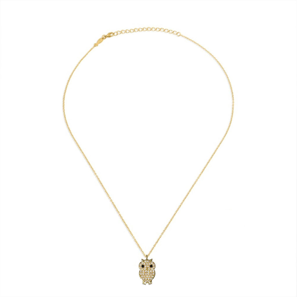 Elegant Silver Owl Charm Pendant