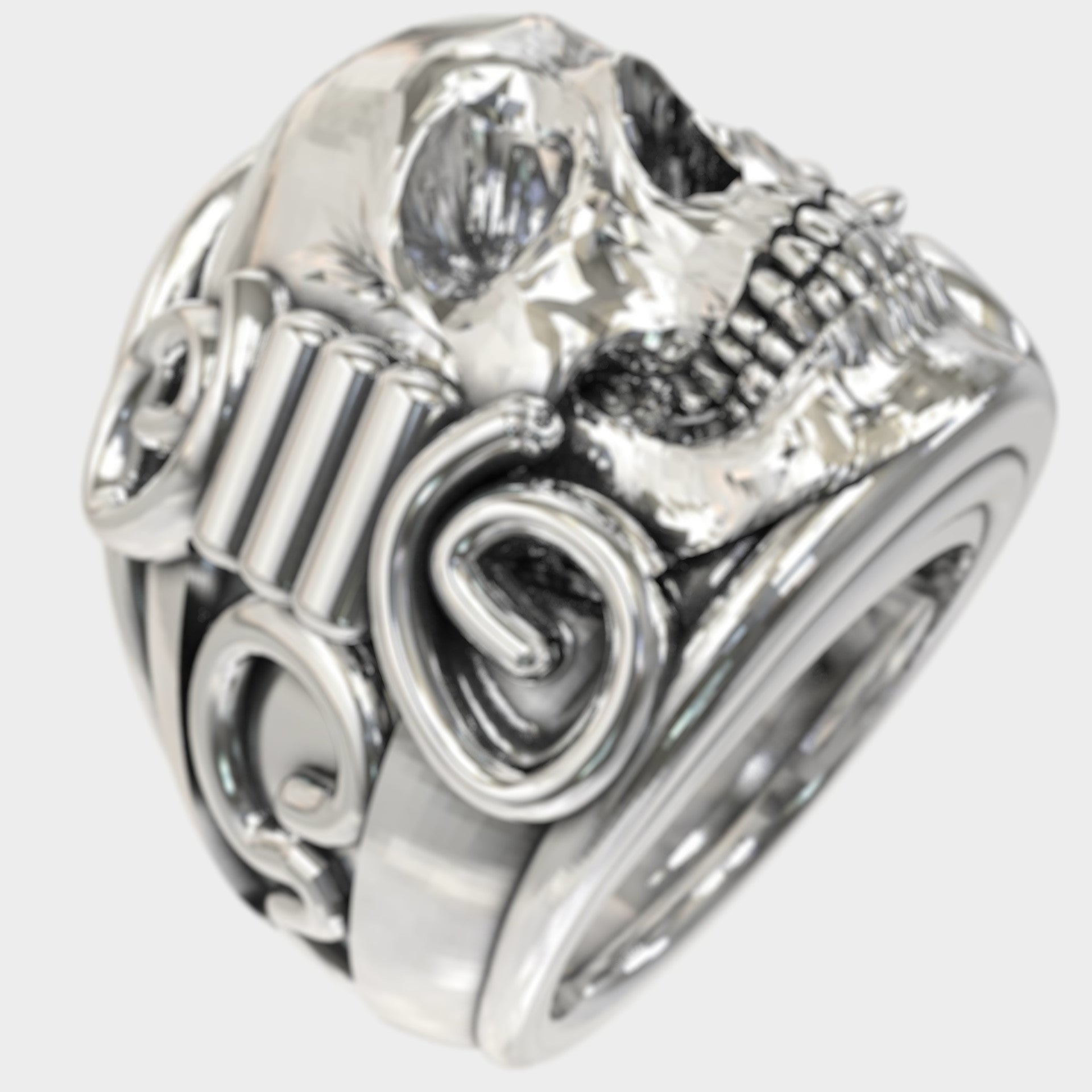 Biker Rocker Heavy Metal Totenkopf Ring