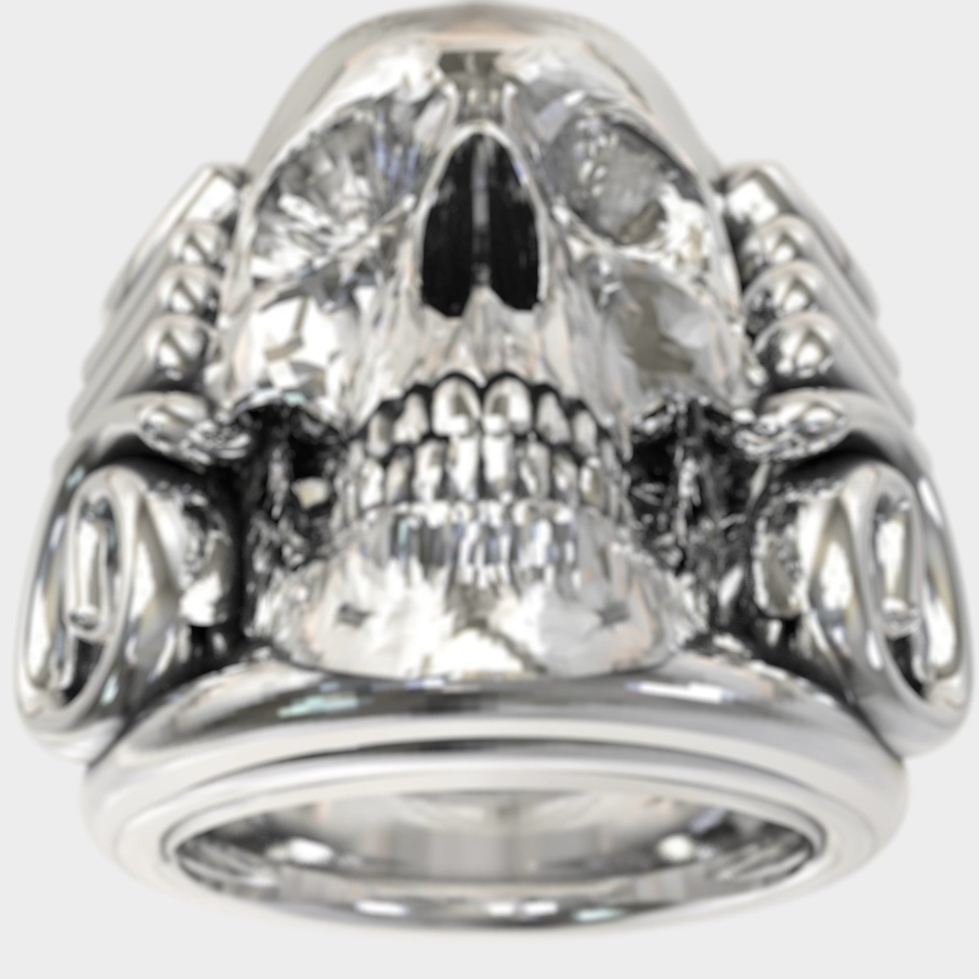Biker Rocker Heavy Metal Totenkopf Ring