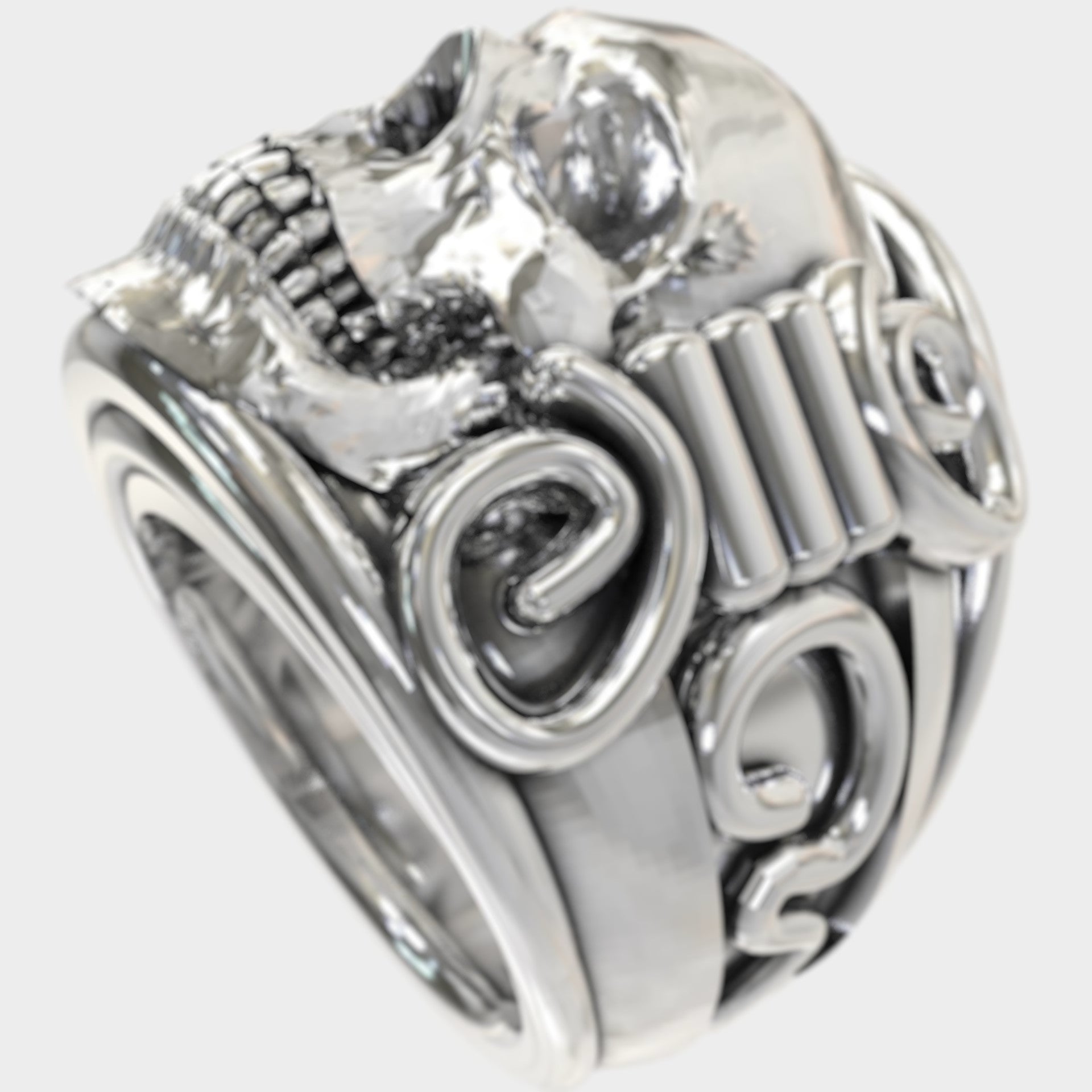 Biker Rocker Heavy Metal Totenkopf Ring