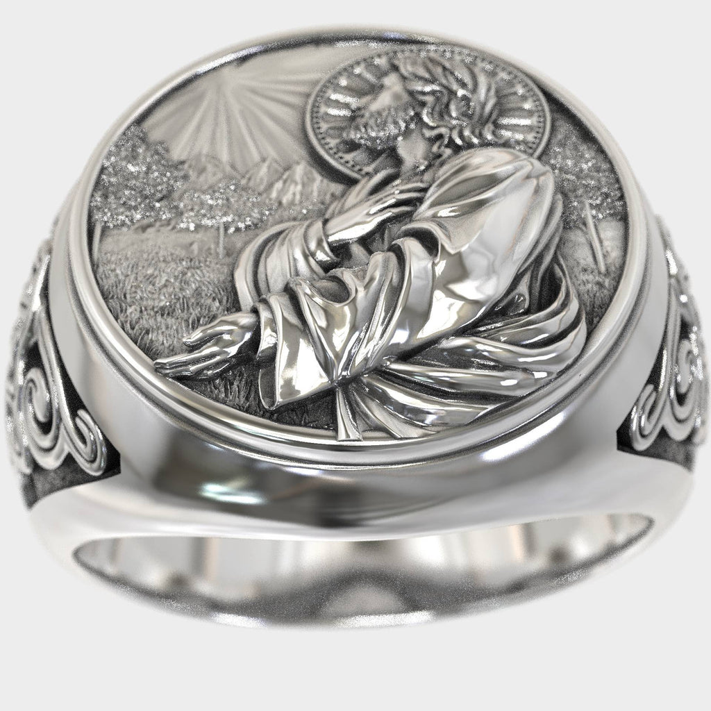 Sacred Communion 925 Silver Jesus Prayer Ring