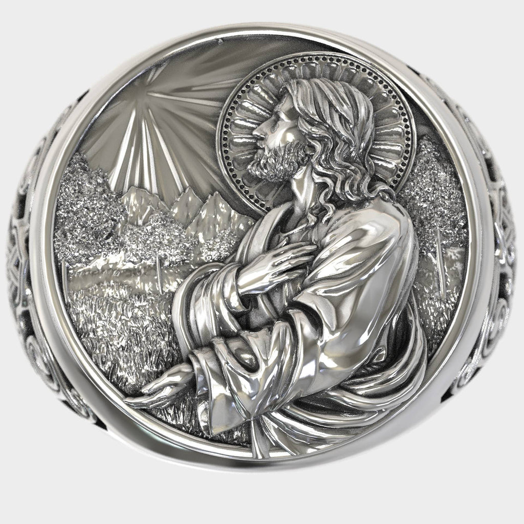 Sacred Communion 925 Silver Jesus Prayer Ring