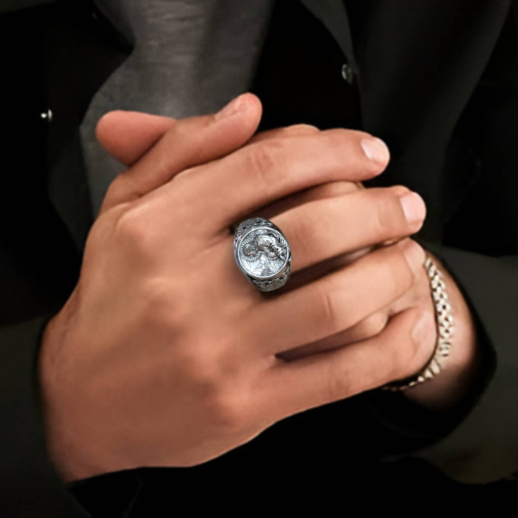 Sacred Communion 925 Silver Jesus Prayer Ring