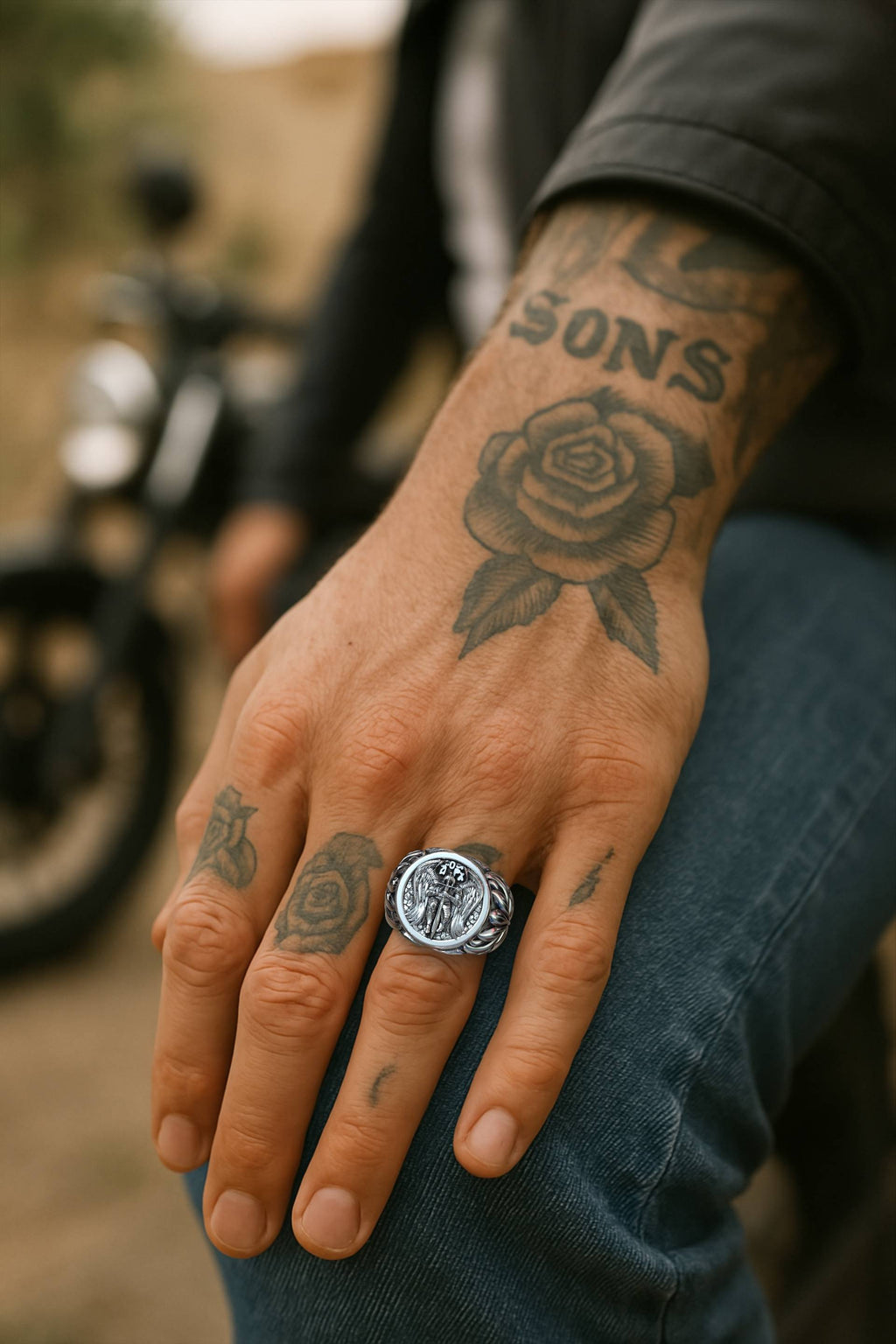 Divine Protector Archangel Saint Michael Signet Ring