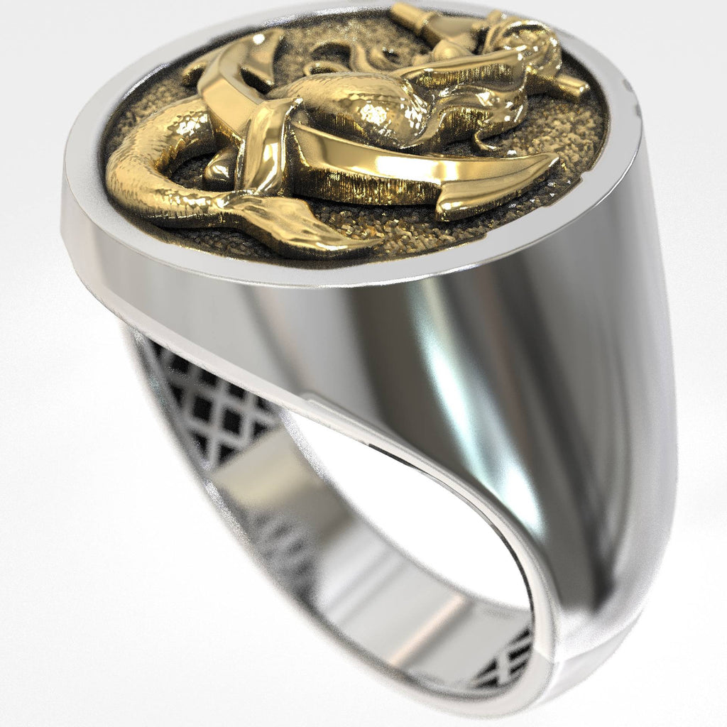 Premium Nautical Sterling Signet Ring