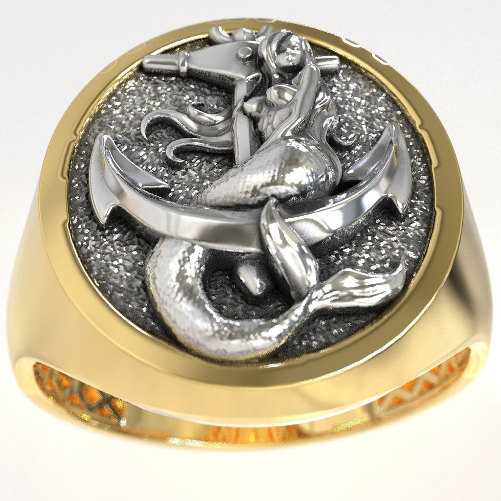 Premium Nautical Sterling Signet Ring