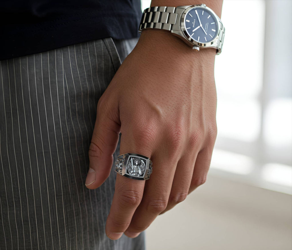 Christian Saint Michael the Archangel Signet Ring