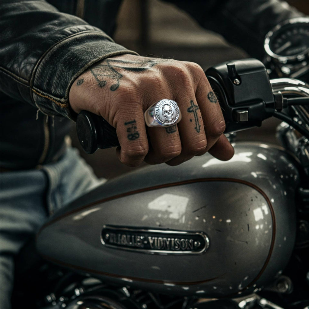 Harley Spirit Silver Skull Ring for True Rebels