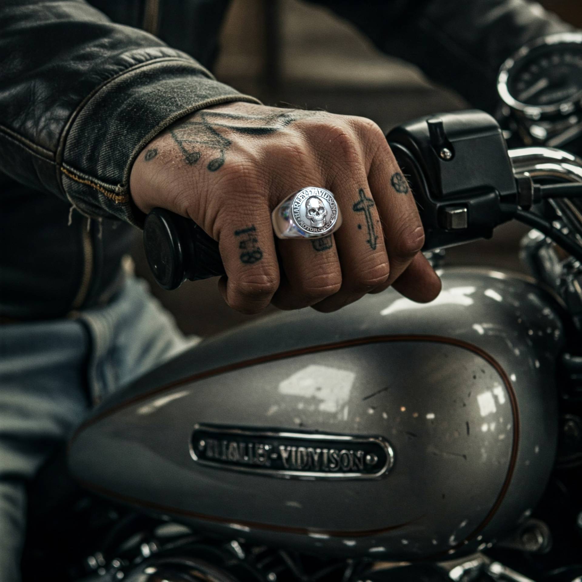 Harley Spirit Silver Skull Ring for True Rebels